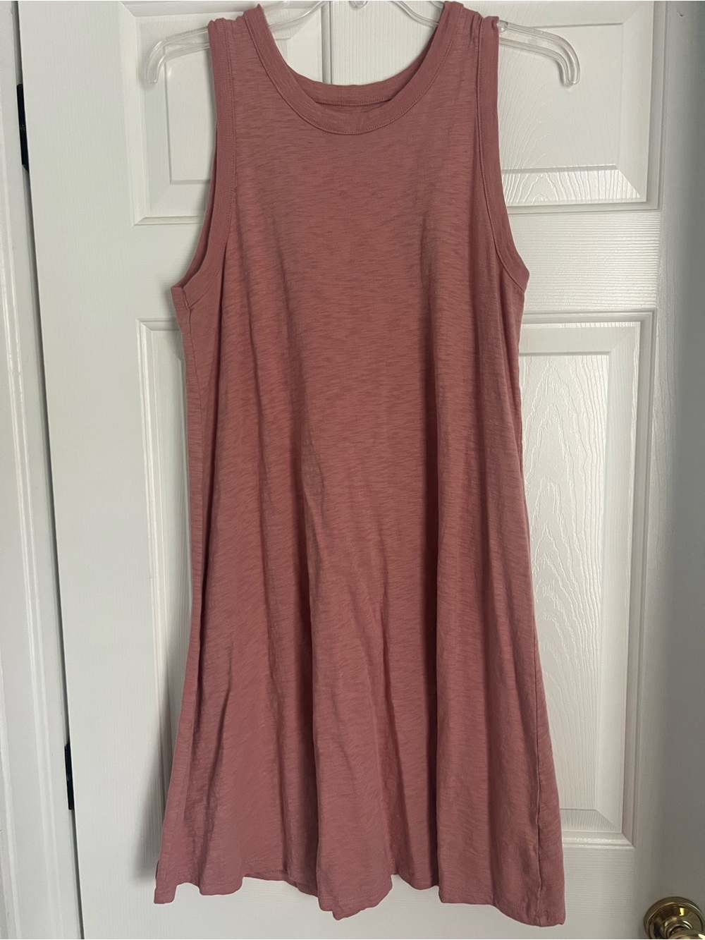 Sleeveless Dusty Rose Swing Dress